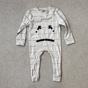 Charming Cream and Black Kids Footie